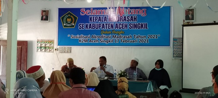 K M Kemenag Singkil Gelar Sosialisasi Akreditasi Madrasah