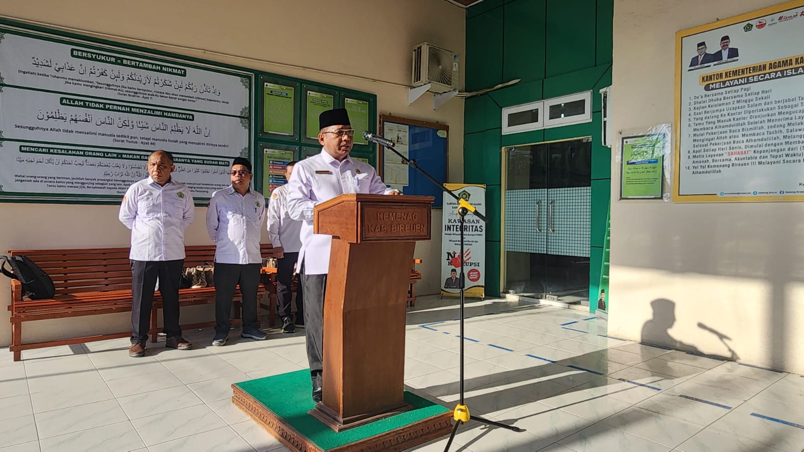 Apel Perdana Pasca Idul Fitri, Kakankemenag Bireuen Tekankan Disiplin dan Implementasi Program Prioritas