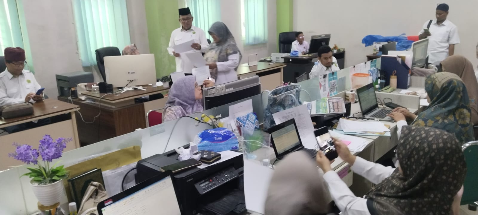Sidak, Kakanwil Kemenag Aceh Semangati dan Pantau Kinerja
