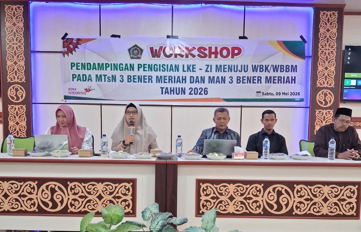 Kemenag Bener Meriah Dampingi Madrasah Model Percepat Pembangunan Zona Integritas