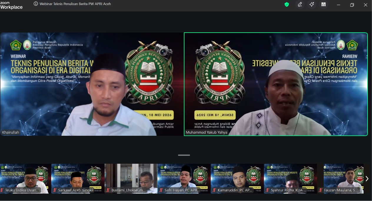 Humas Kanwil Kemenag Aceh dan APRI Sharing Kiat Tulis Berita