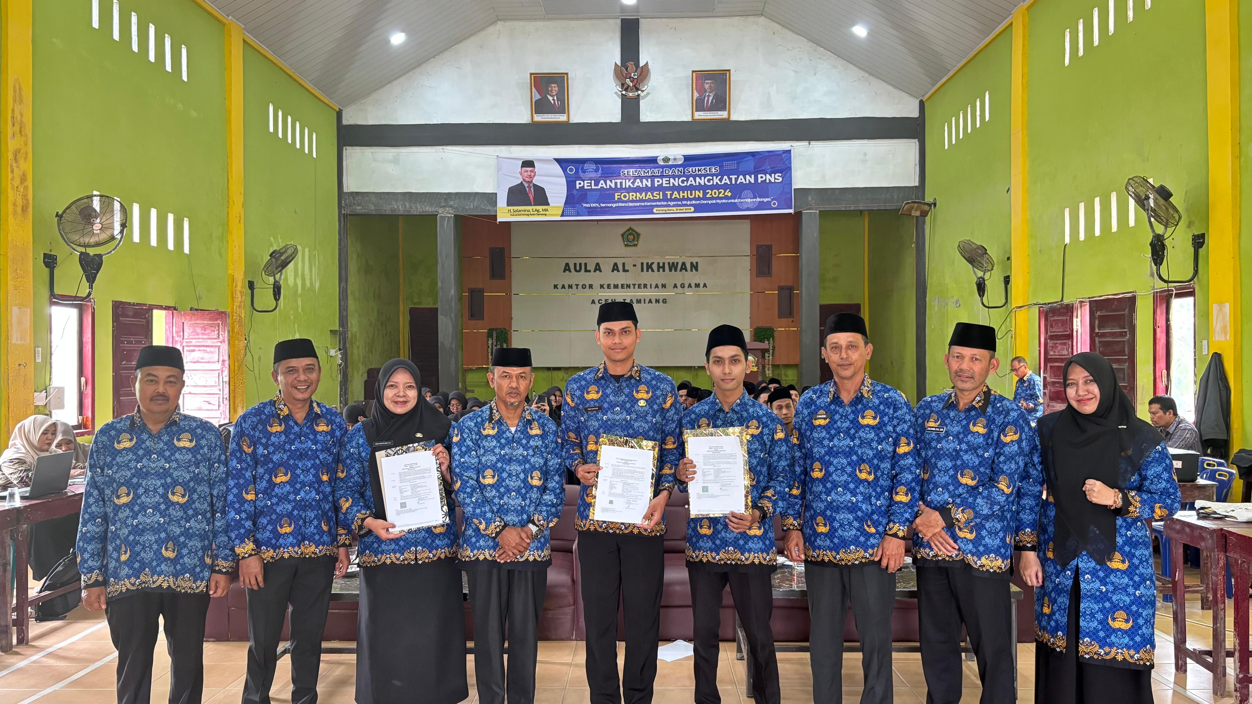 69 CPNS Kankemenag Aceh Tamiang Resmi Dilantik Menjadi PNS
