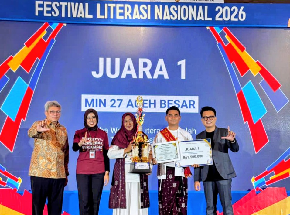 Borong 11 Penghargaan Nasional, MIN 27 Aceh Besar Raih Juara 1 Website Literasi FLN Nyalanesia 2026