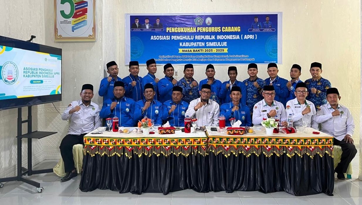 Pengurus APRI Simeulue Masa Bakti 2025–2029 Resmi Dikukuhkan, Teguhkan Profesionalisme Penghulu