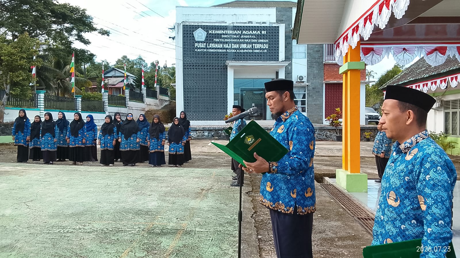 Kakankemenag Simeulue Sampaikan Amanat Menteri PPPA pada Peringatan Hari Anak Nasional 2026