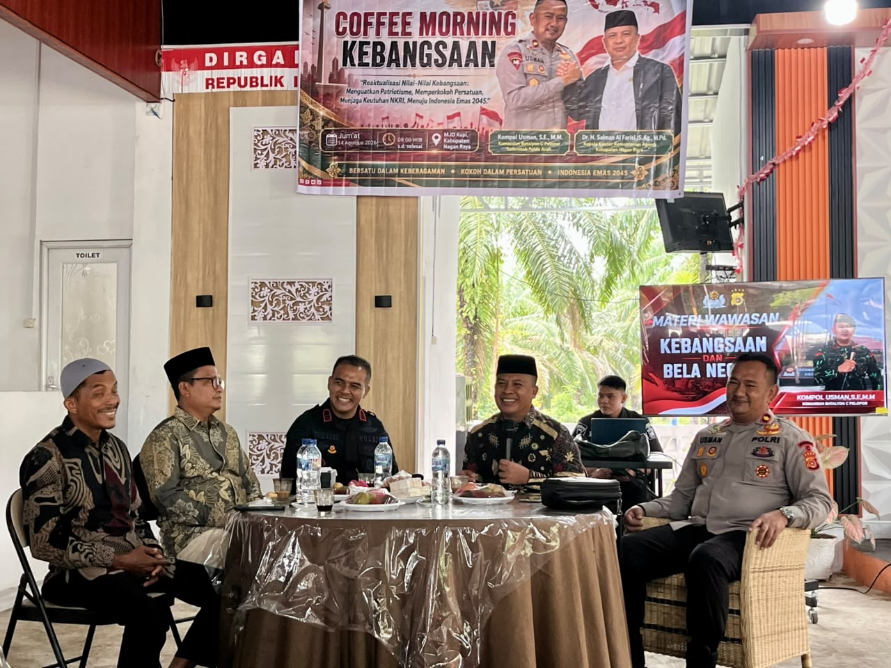 Kemenag Nagan Raya dan Batalyon C Pelopor Satuan Brimob Polda Aceh Kolaborasi Gelar Coffee Morning Kebangsaan