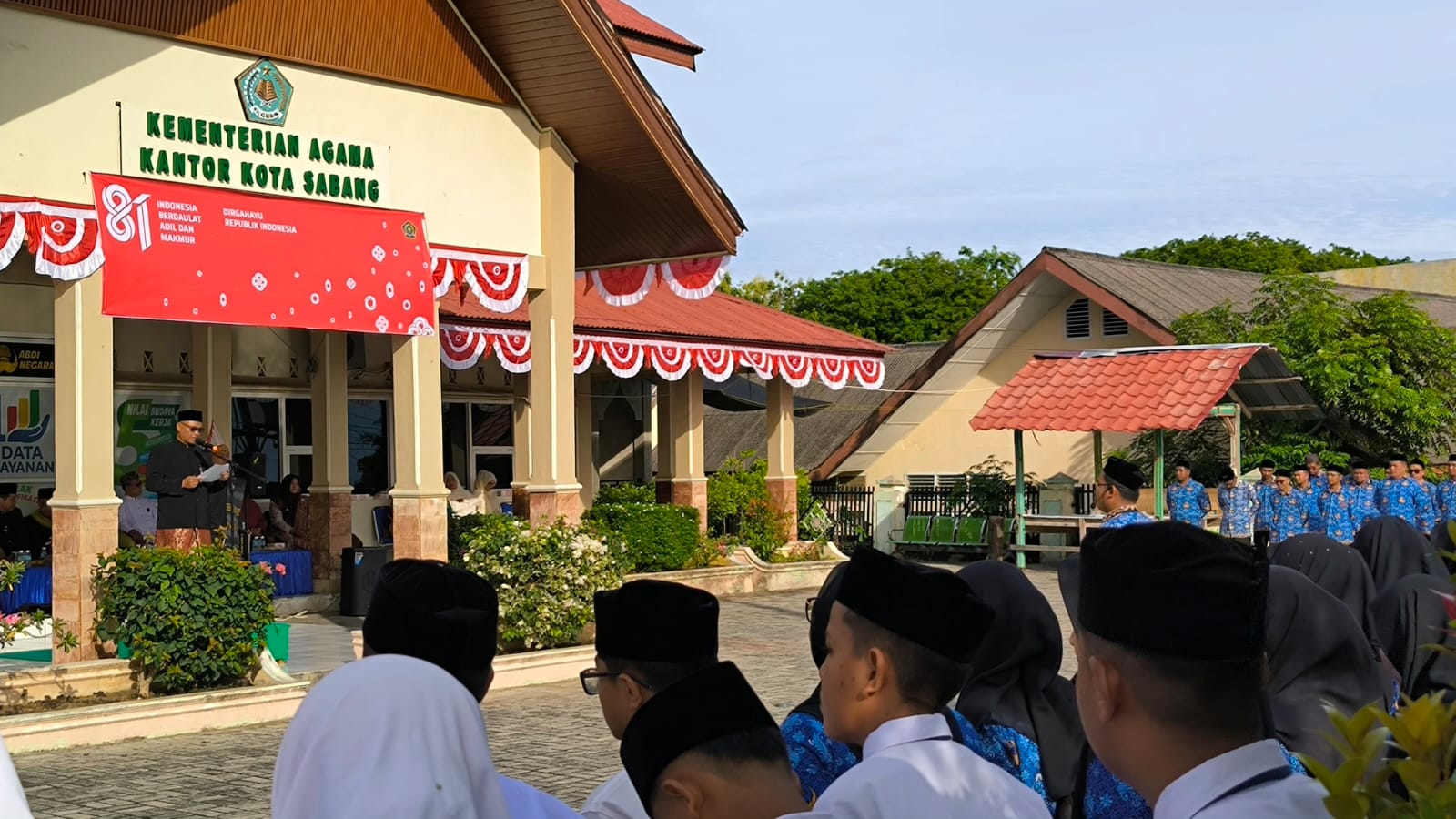 Upacara HUT ke-81 RI di Kankemenag Sabang, dari Doa Kemanusiaan hingga Gerakan Ekoteologi