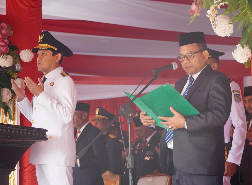Di Blang Padang, Kakanwil Kemenag Aceh Memandu Doa, Wagub Irup HUT ke-81 RI