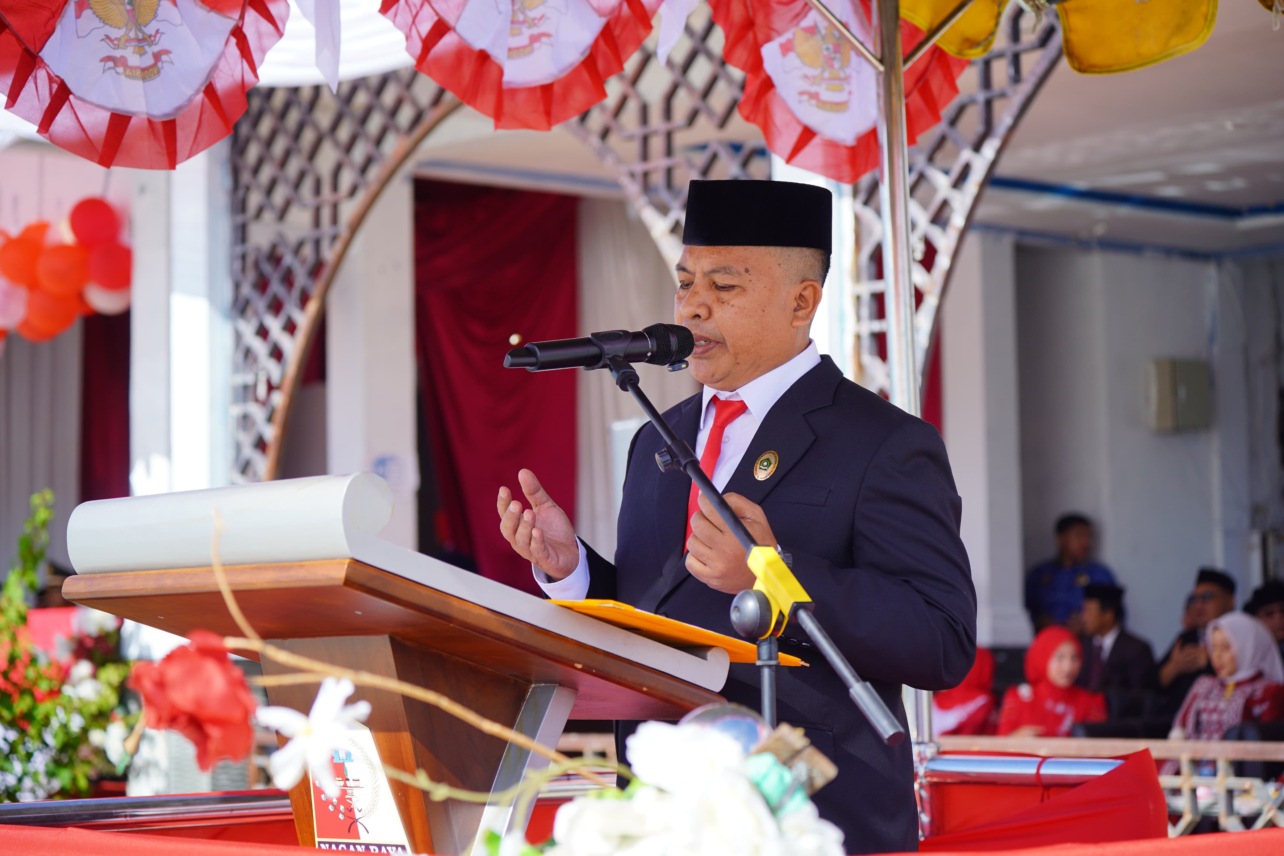 Salman Pimpin Doa pada Upacara HUT ke-81 Kemerdekaan RI di Nagan Raya