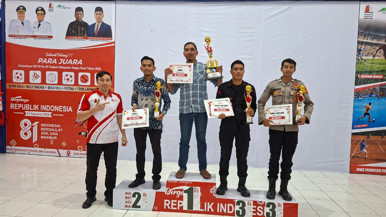 Kemenag Nagan Raya Raih Tiga Tropi, Soroti Sportivitas di Laga Voli Antarinstansi