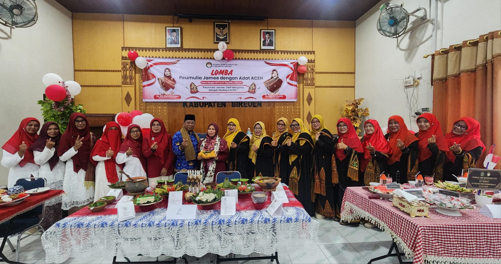 Meriahkan HUT ke-81 RI, DWP Kemenag Bireuen Gelar Lomba “Peumulia Jamee dengan Adat Aceh”