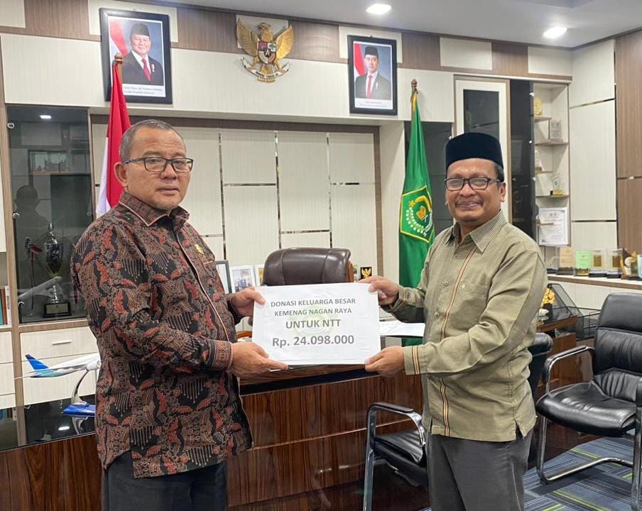 Kemenag Nagan Raya Salurkan Donasi untuk Korban NTT, Wujud Kepedulian dan Empati Keluarga Besar Kemenag