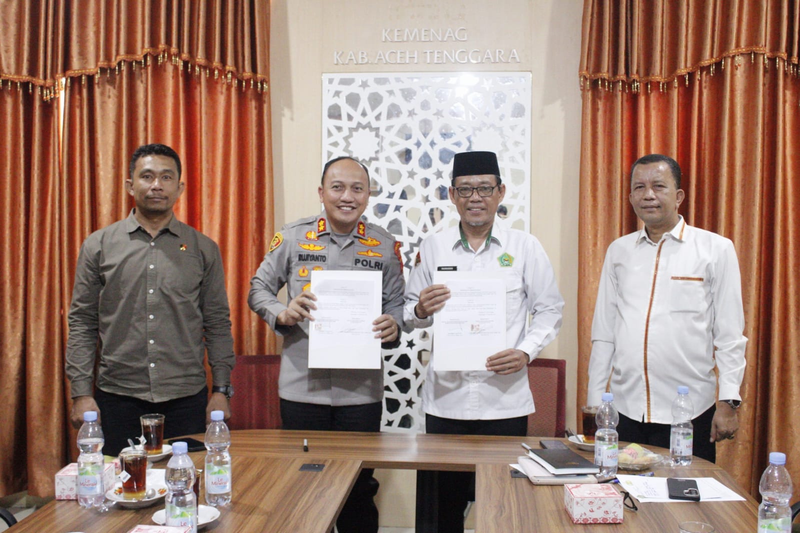 Kemenag Aceh Tenggara Teken MoU Bersama Polres, Perkuat Sinergi Dan Pencegahan Penyalahgunaan Narkoba di Kalangan Pelajar Madrasah