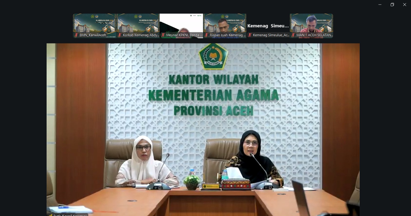 Kanwil Kemenag Aceh Gelar Klarifikasi BMN Terindikasi Idle Bersama KPKNL Banda Aceh