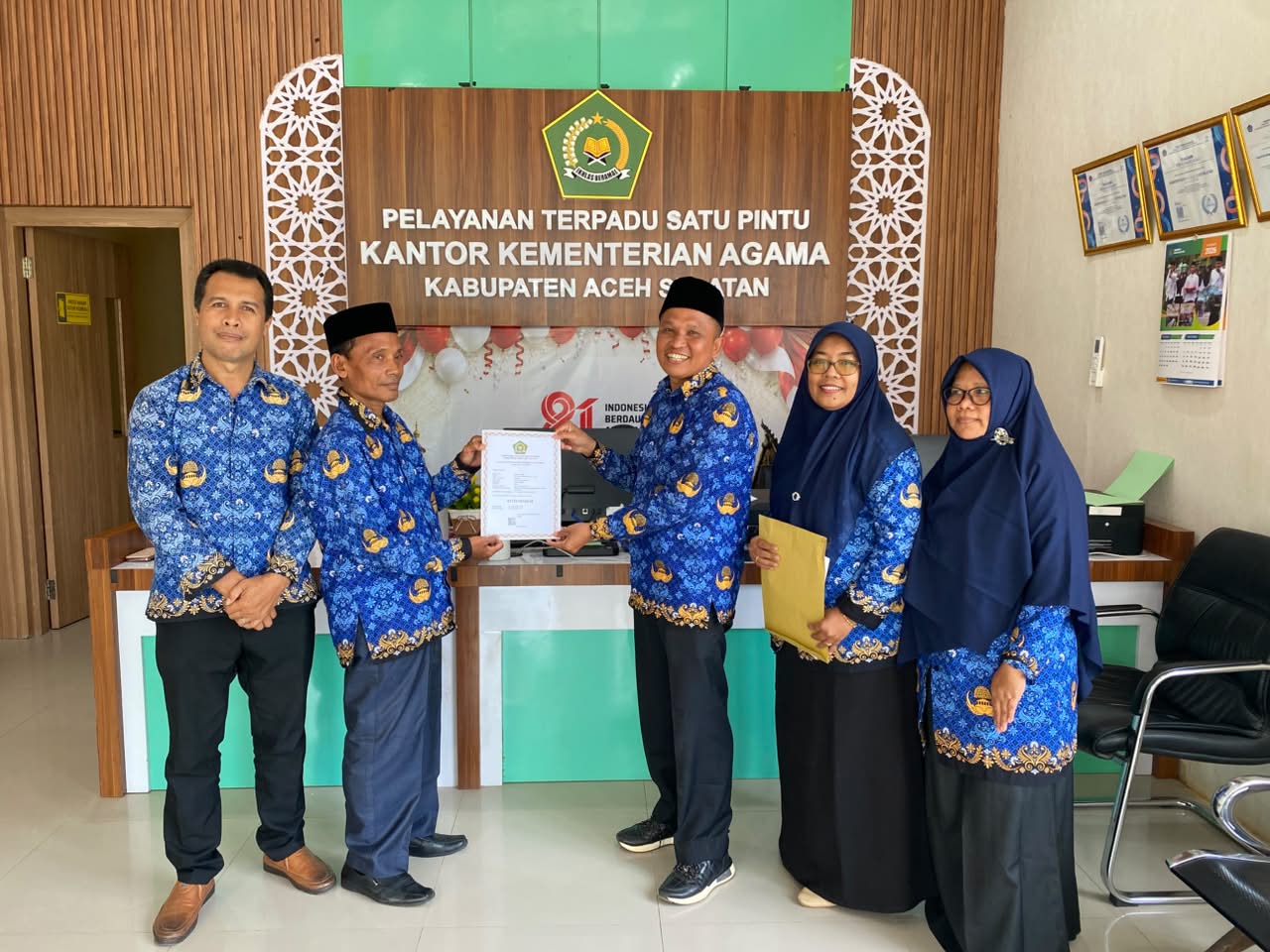 Kemenag Aceh Selatan Perkuat LPQ, Dua Lembaga Terima Izin Operasional