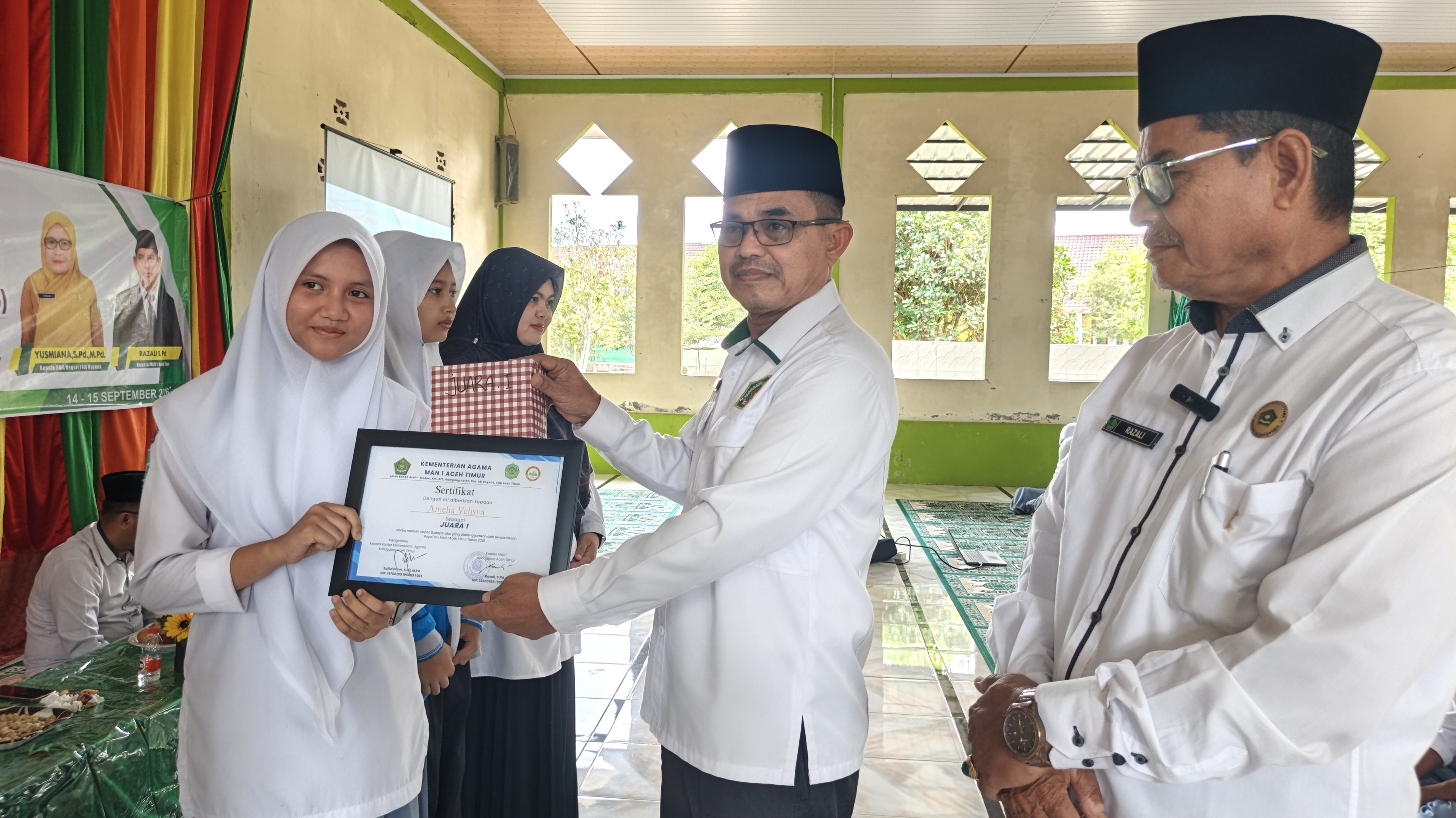 Kakankemenag Aceh Timur Apresiasi Lomba Cerpen Budaya Lokal di MAN 1 