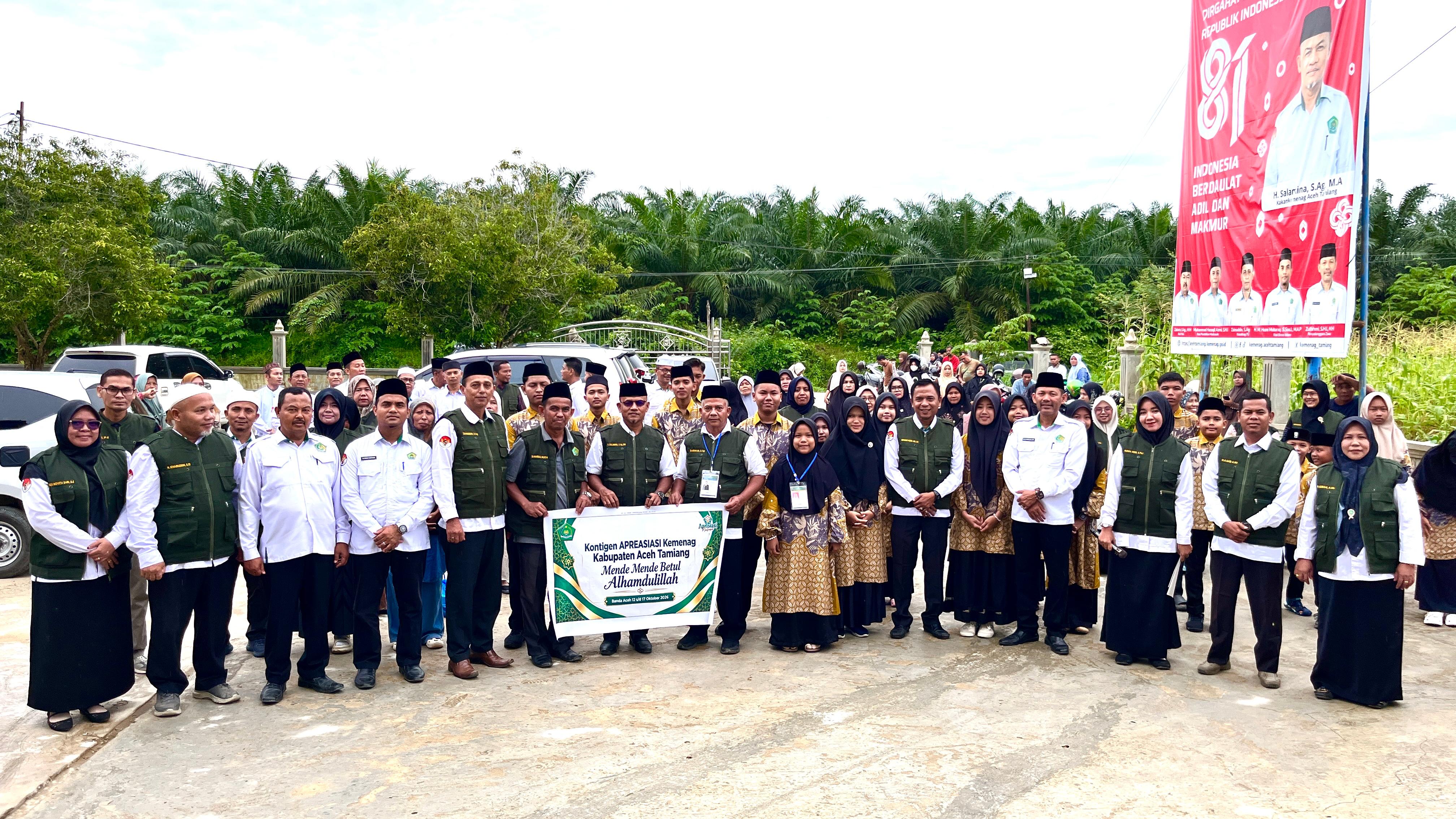 Lepas Kontingen Apresiasi Madrasahi, Kakankemenag Aceh Tamiang Ajak Tetap Menjaga Kesehatan