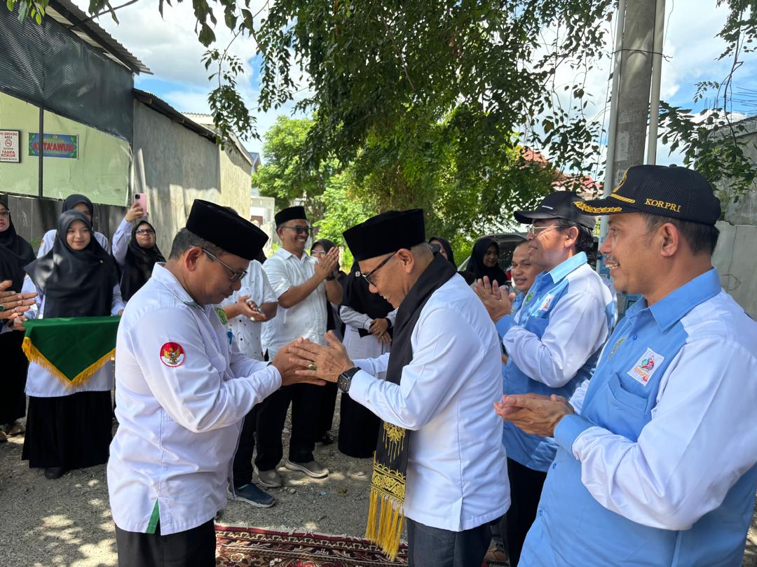 Tiba di Pemondokan APRESIASI Madrasah, Peserta Aceh Barat Dimuliakan dengan Tari Ranup Lampuan