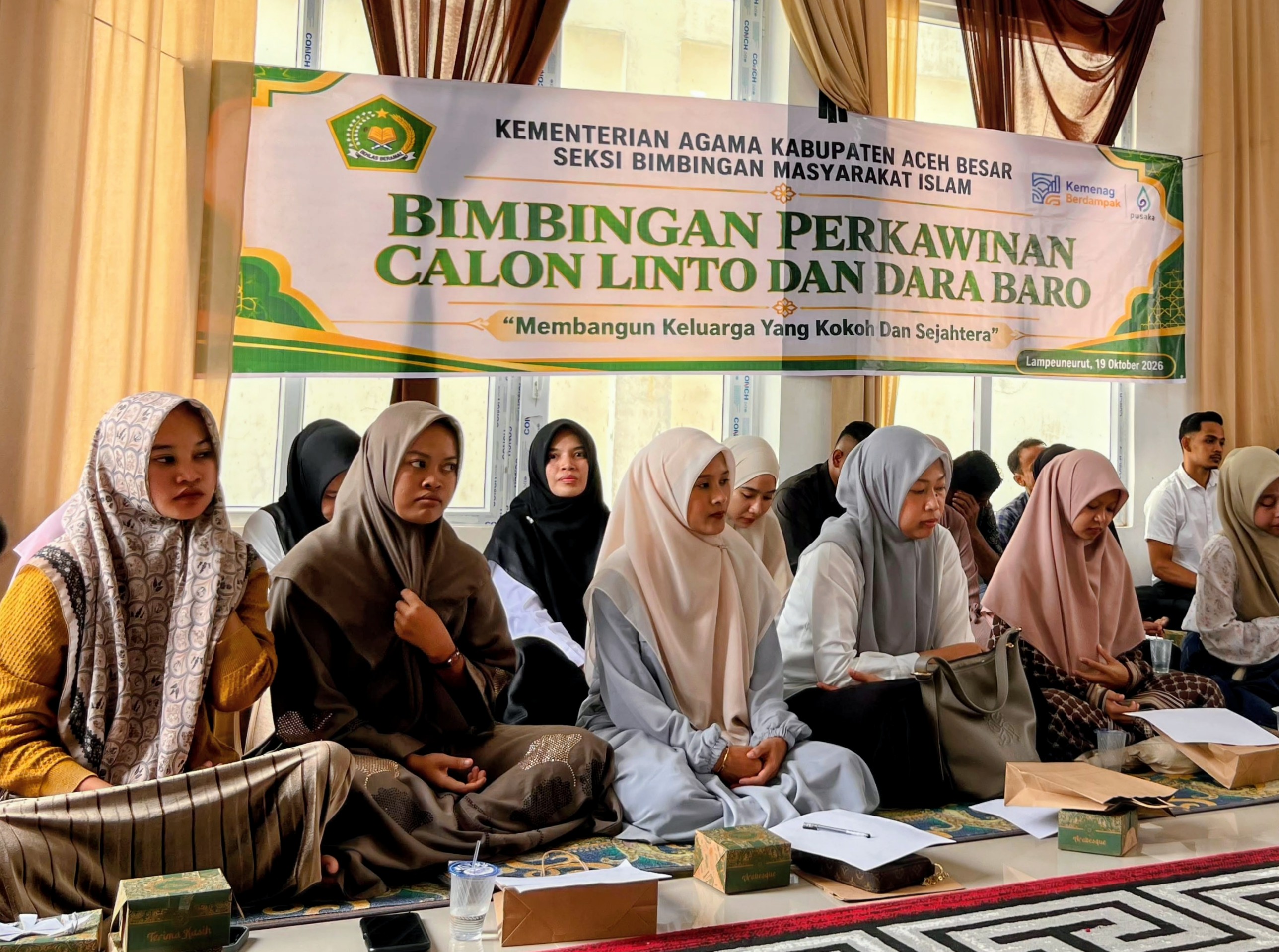 Perkuat Ketahanan Keluarga, Kemenag Aceh Besar Bekali 30 Calon Pengantin Hadapi Tantangan Rumah Tangga