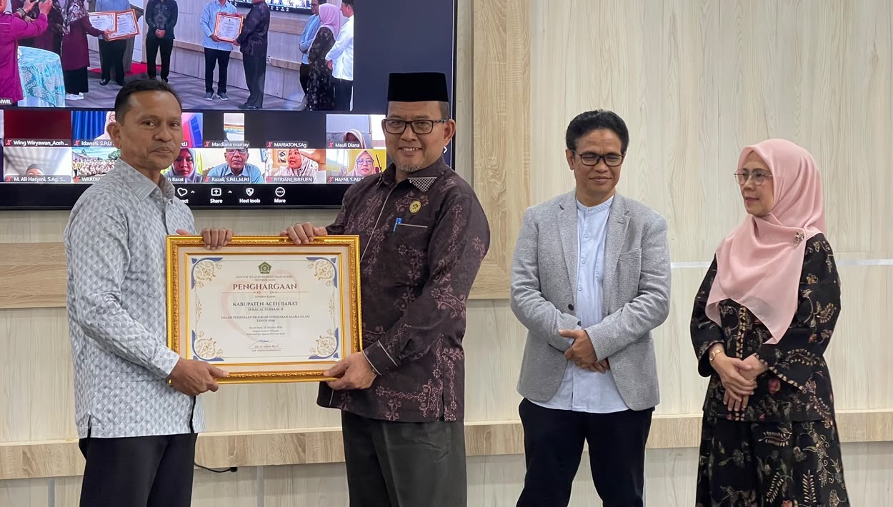 Kemenag Aceh Barat Raih Terbaik II Pembinaan Program PAI 2026 Tingkat Provinsi Aceh