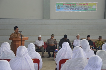 Calon Tamu Allah Ikut Pemantapan Manasik Haji, Wabup Buka Acara