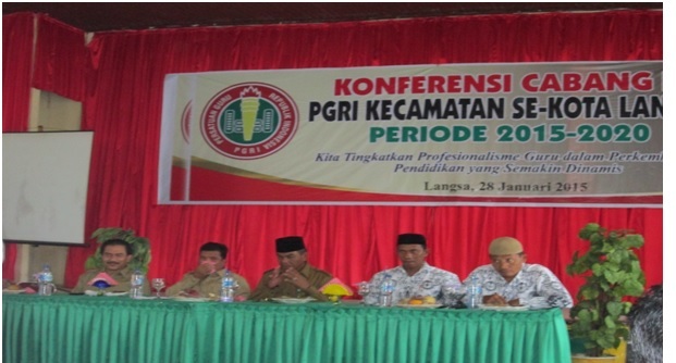 Sukses, Konfrensi Cabang III PGRI se Kota Langsa Periode 2015-2020 
