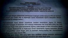 Kemenag Bireuen Terbitkan Surat Edaran Pedoman Pembayaran Tunjangan Profesi Guru