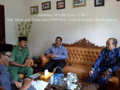 Tamu LPMP di Kemenag Tamiang