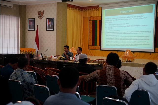 Penyampaian Hasil Laporan BMN di Aula Kanwil