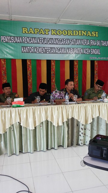Kakankemenag Asing Buka Rakor RKA-SK 