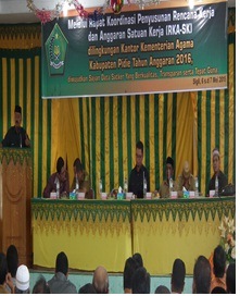 Rakor RKA-SK Kemenag Kabupaten Keureupuk Mulieng