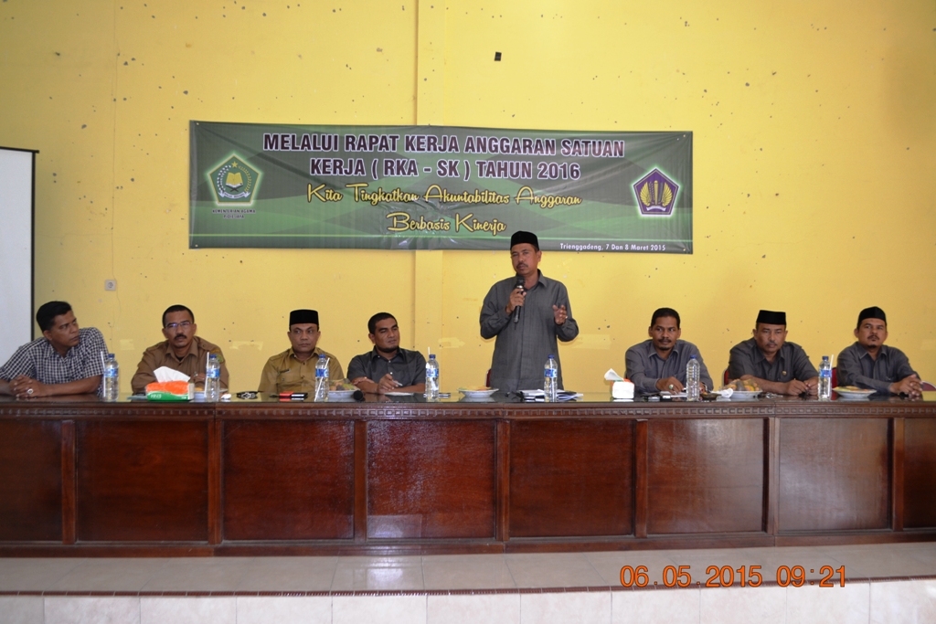 Di Trienggadeng, Rakor RKA-SK Kemenag Pidie Jaya