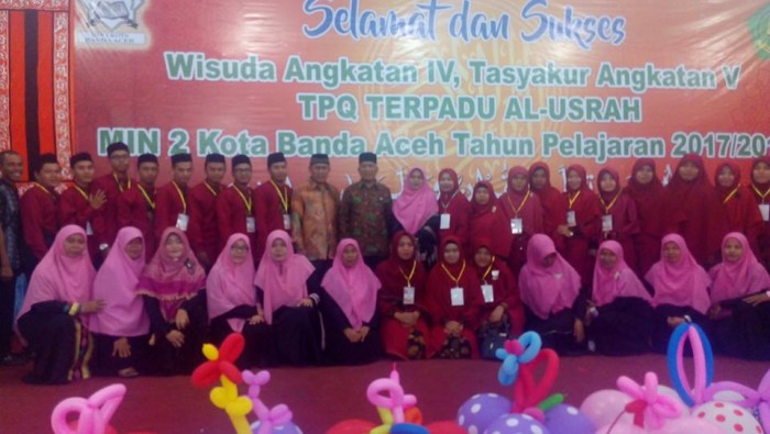 TPQ Terpadu Al-Usrah MIN 2 Banda Aceh Wisuda 217 Santri