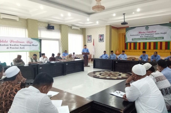 Kemenag Aceh Gelar Sosialisasi Pembentukan Unit Pengumpul Zakat Masjid 