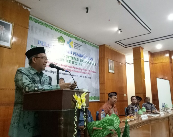 Kakanwil Buka Pelatihan dan Pembekalan Petugas Haji Kloter Aceh Tahun 2018