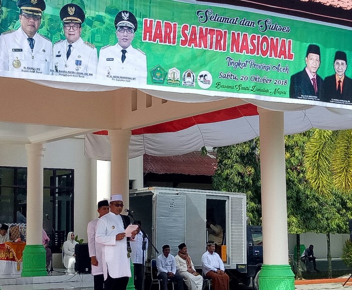 Bupati Aceh Barat Irup Hari Santri di Aceh
