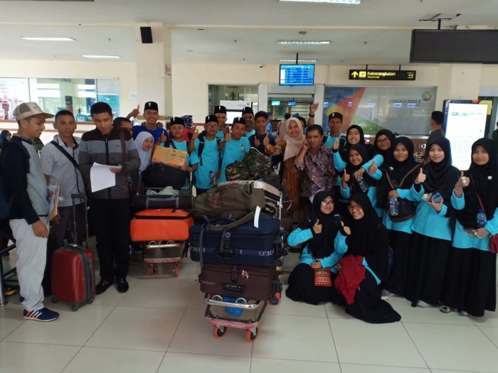 Peserta Perkemahan Rohis Aceh Siap Berangkat ke Bangka Belitung