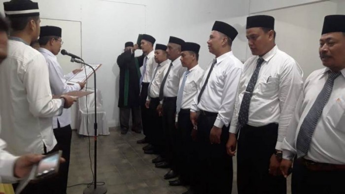 Ka.Kankemenag Lantik 7 ASN di Kota Langsa