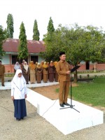 Jadi Pembina Apel, Kasi Penmad Ajak Siswa Persiapkan Bekal 