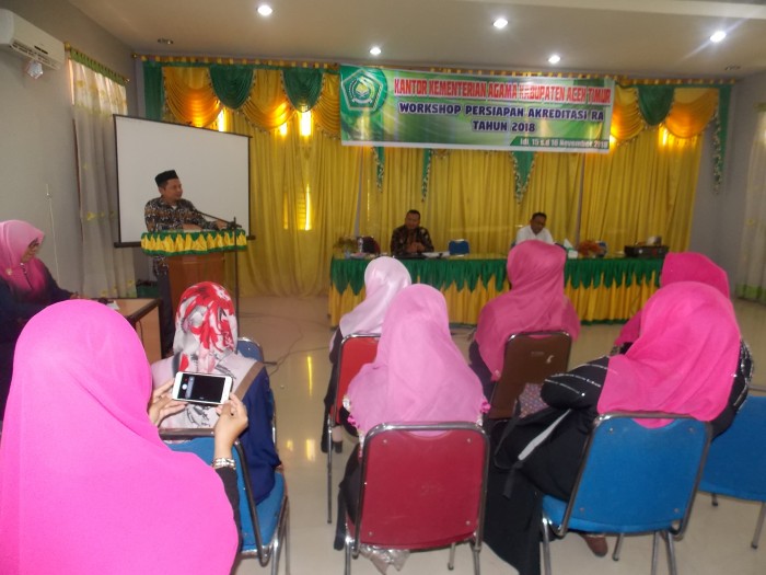 Aceh Timur : Workshop Persiapan Akreditasi RA di Tutup 