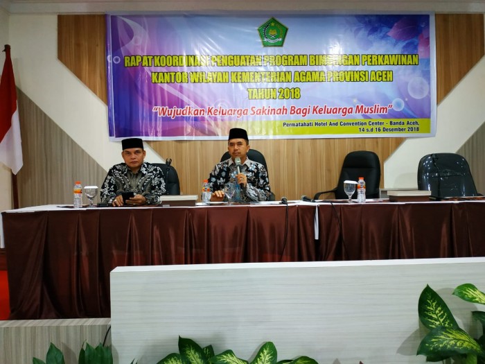 Gelar Rakor Bimbingan Perkawinan, Kemenag Aceh: Ikhtiar Penguatan Keluarga Muda