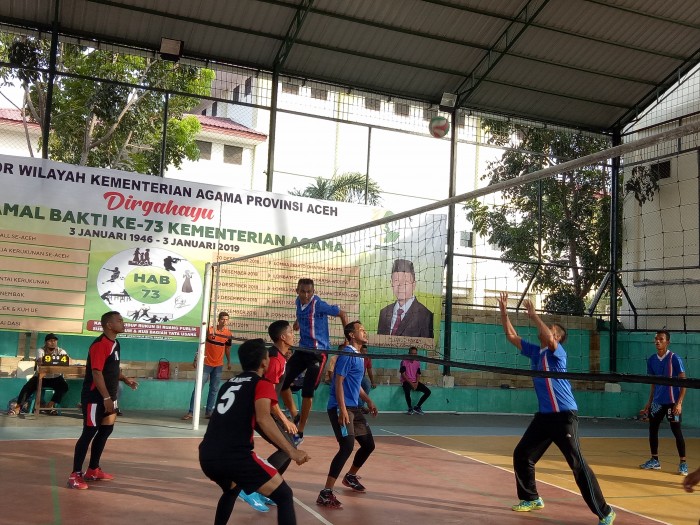 Tundukkan PGRI, Tim Kanwil Juara Volly HAB ke 73 Kemenag Aceh