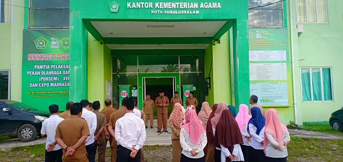 Pimpin Apel Akhir Tahun 2018. Ini Pesan Kakankemenag Subulussalam
