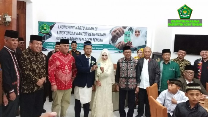 Kartu Nikah Perdana di Aceh Tengah DiLaunching Kakanwil