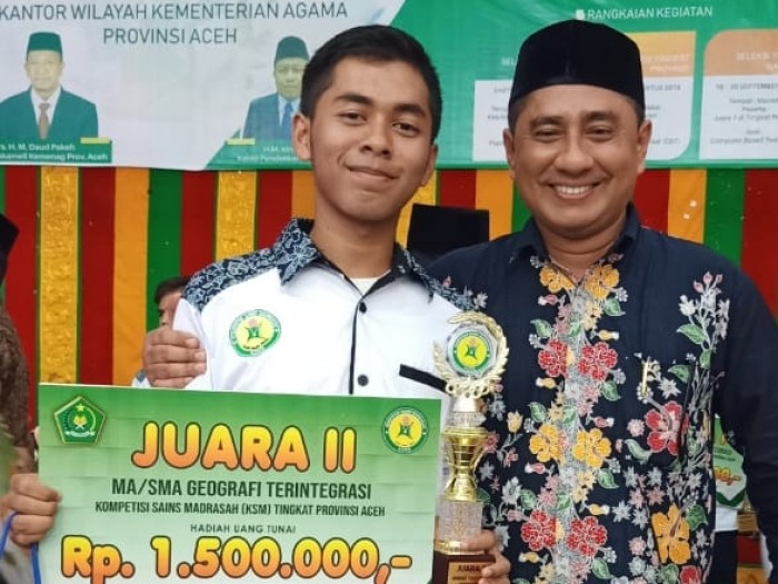 Muhammad Faris Abulkhair Juara II Geografi KSM Se Aceh
