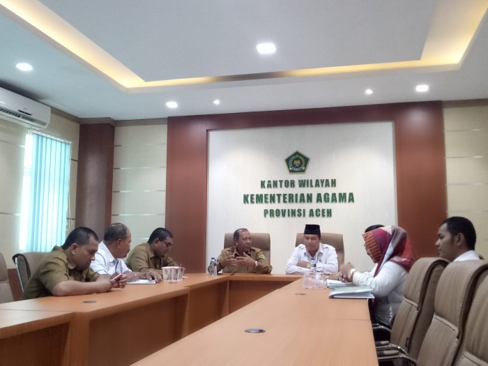 Kepala UPT Asrama Haji Sowan ke Kakanwil Kemenag Aceh