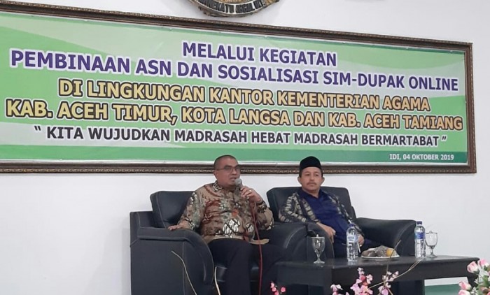 Kemenag Aceh Sosialiasi Simdupak Online di Tiga Kabupaten Kota