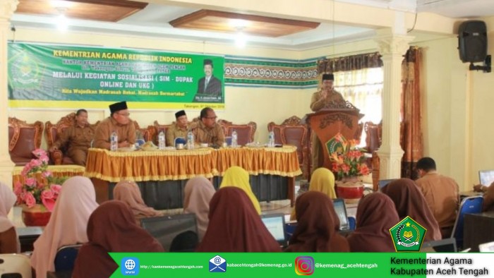 Di Aceh Tengah Simdupak Berbasis Online dan UKG Sosialisasikan