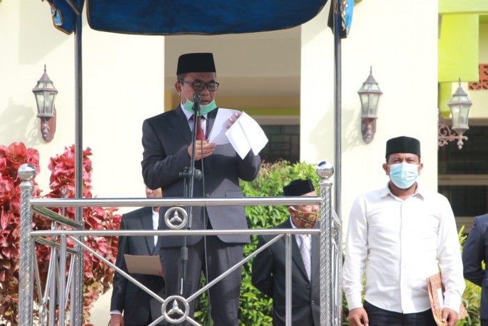 Wakil Bupati Pidie Jaya jadi Irup pada upacara HAB ke 75
