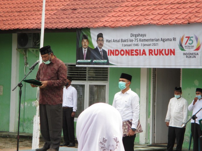 Upacara HAB ke 75 Kankemenag Kota Lhokseumawe Berlangsung Khidmat